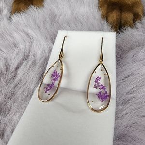 Pressed flower earrings